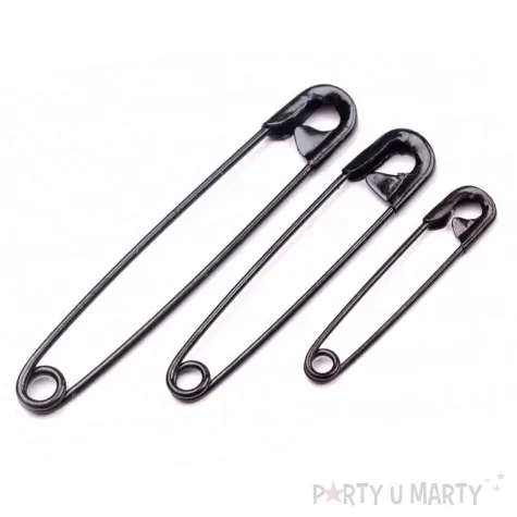 agrafki lakierowane czarny stoklasa 12 szt 28 50 mm