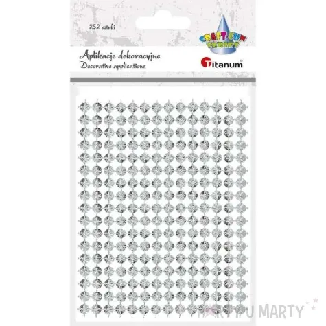 aplikacje cwieki srebrne titanum 130 x 95 mm 252 szt