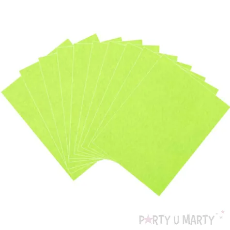 arkusze filcowe a4 kolor jasny zielony aliga 10 szt