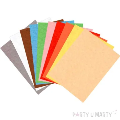 arkusze filcowe a4 kolor mix neonowe aliga 10 kol