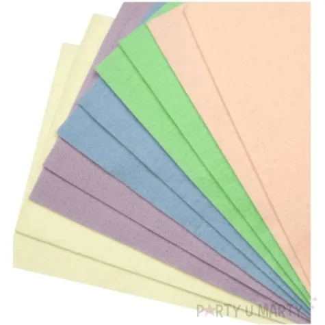 arkusze filcowe a4 mix pastelowy aliga 10 szt