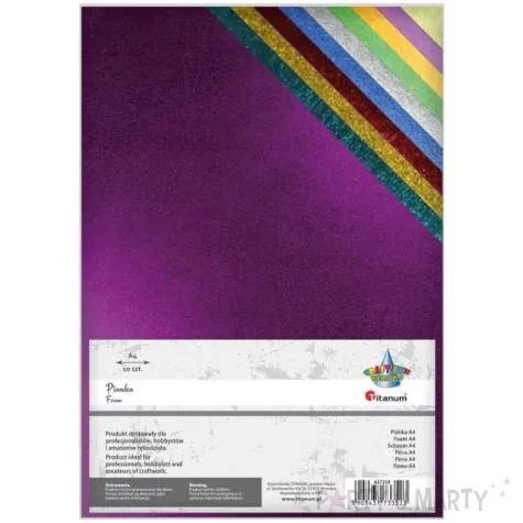arkusze piankowe a4 craft metalizowany mix titanum 10 kol