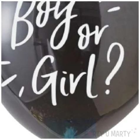 balon boy or girl czarno niebieski partypal 36