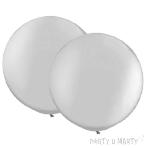 balon classic round srebrne qualatex 30 2 szt