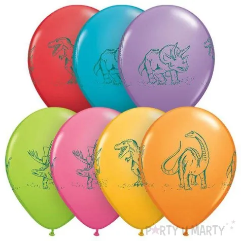 balon dinozaury mix qualatex 11 50 szt