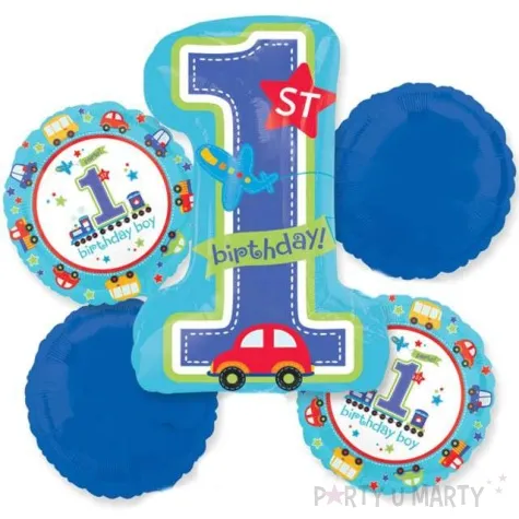 balon foliowy 1 urodziny chlopca amscan zestaw
