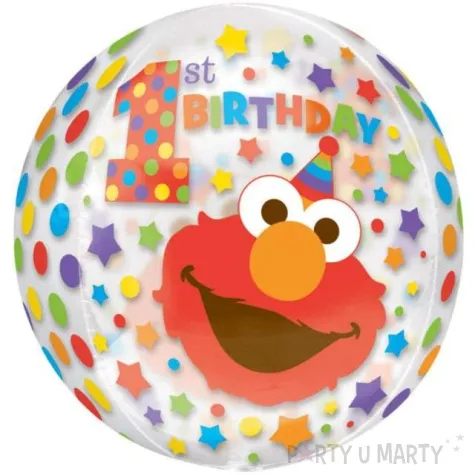 balon foliowy 1 urodziny elmo amscan 16 orb