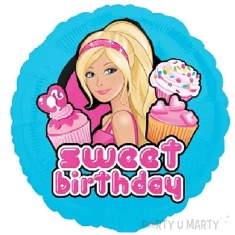 balon foliowy 18 barbie happy birthday