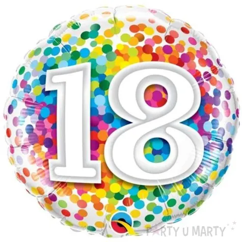 balon foliowy 18 confetti qualatex 18 rnd