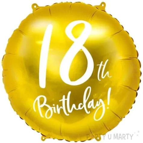balon foliowy 18 urodziny 18th birthday zloty partydeco 18 rnd