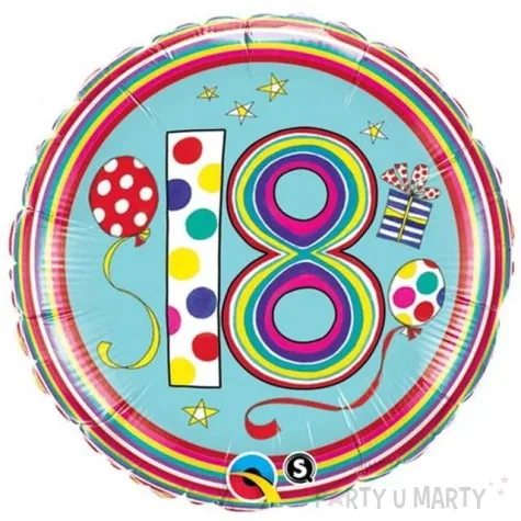 balon foliowy 18 urodziny qualatex 18 rnd