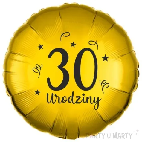 balon foliowy 30 urodziny zloty 18 rnd