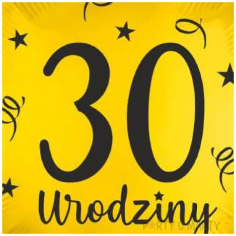 balon foliowy 30 urodziny zloty 18 rnd