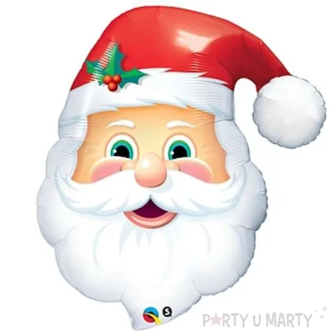 balon foliowy 32 glowa swietego mikolaja
