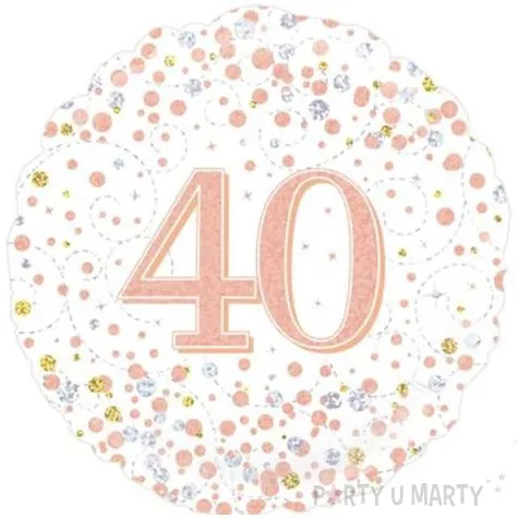 balon foliowy 40 urodziny white oaktree 18 rnd