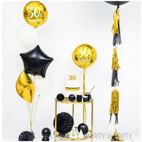 balon foliowy 50 urodziny 50th birthday zloty partydeco 18 rnd