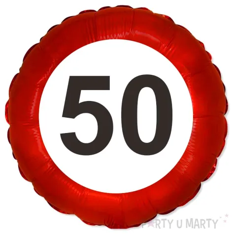 balon foliowy 50 urodziny traffic birthday 18 rnd