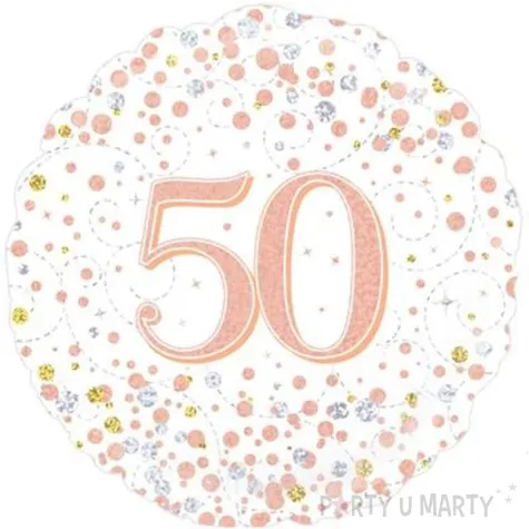 balon foliowy 50 urodziny white oaktree 18 rnd