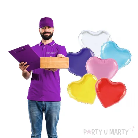 balon foliowy 6 serc partypal 18 hrt zestaw