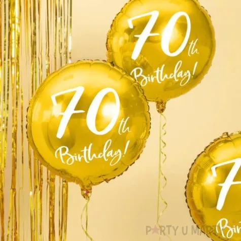 balon foliowy 70 urodziny 70th birthday zloty partydeco 18 rnd