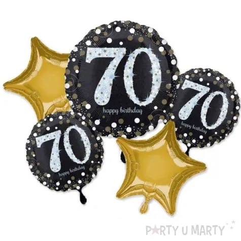 balon foliowy 70 urodziny happy birthday amscan zestaw