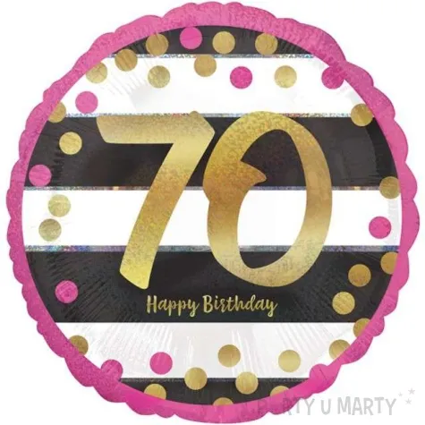 balon foliowy 70 urodziny milestone amscan 17 rnd
