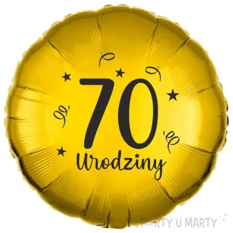 balon foliowy 70 urodziny zloty 18 rnd
