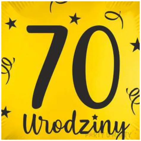 balon foliowy 70 urodziny zloty 18 rnd
