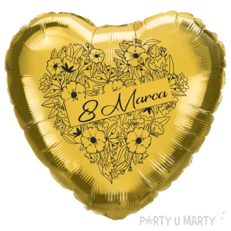 balon foliowy 8 marca zloty 18 hrt