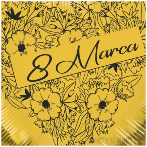 balon foliowy 8 marca zloty 18 hrt