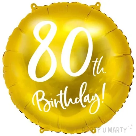 balon foliowy 80 urodziny 80th birthday zloty partydeco 18 rnd