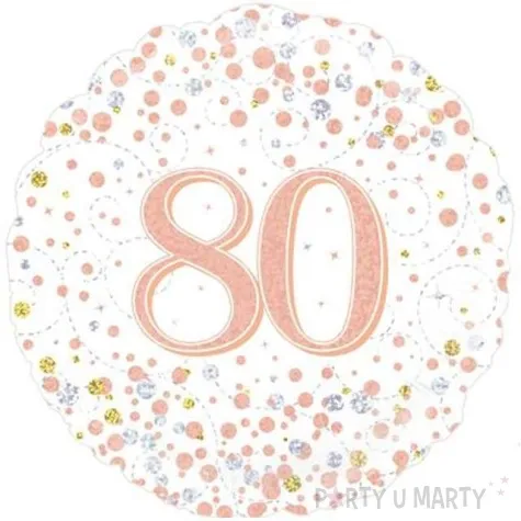 balon foliowy 80 urodziny white oaktree 18 rnd
