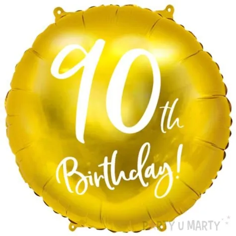 balon foliowy 90 urodziny 90th birthday zloty partydeco 18 rnd