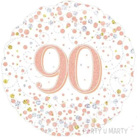 balon foliowy 90 urodziny white oaktree 18 rnd