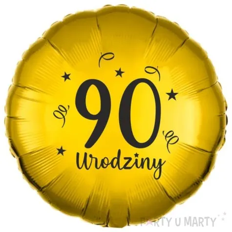 balon foliowy 90 urodziny zloty 18 rnd