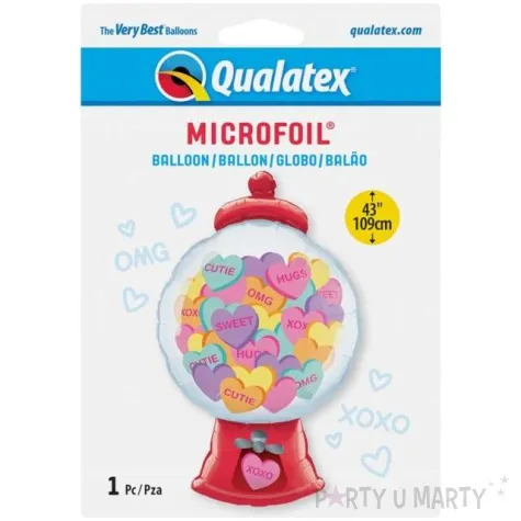 balon foliowy automat z serduszkami xxl qualatex 43 shp