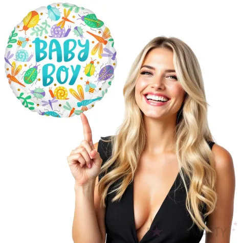 balon foliowy baby boy owady i slimaki amscan 18 rnd