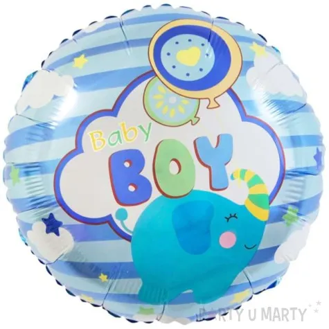 balon foliowy baby boy slonik niebieski godan 18 rnd