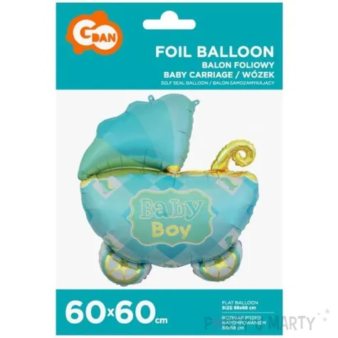 balon foliowy baby boy wozek niebieski godan 24 shp