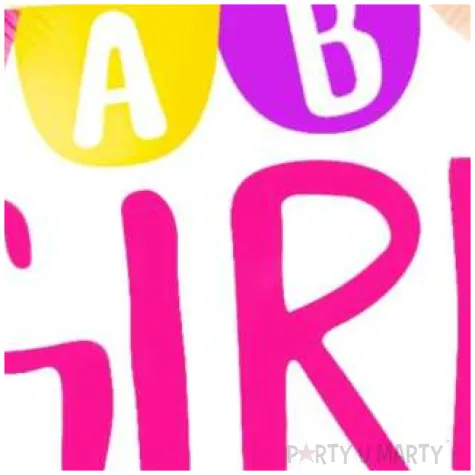 balon foliowy baby girl baner rozowy partypal 18 rnd