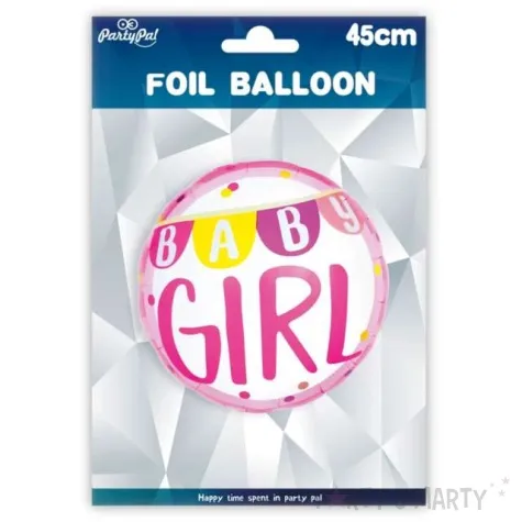 balon foliowy baby girl baner rozowy partypal 18 rnd