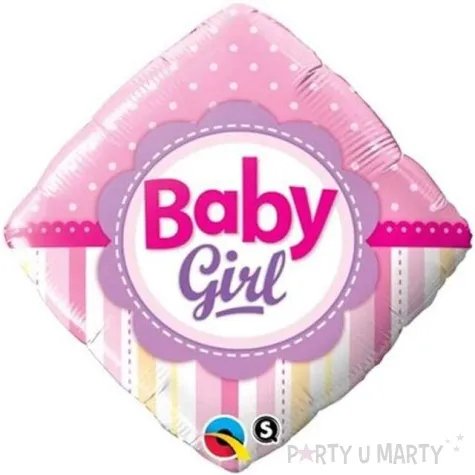 balon foliowy baby girl rozowy qualatex 18 sqr