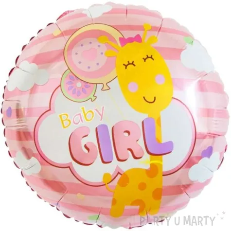 balon foliowy baby girl zyrafa godan 18 rnd