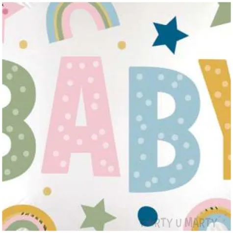 balon foliowy baby pastelowe tecze amscan 18 rnd