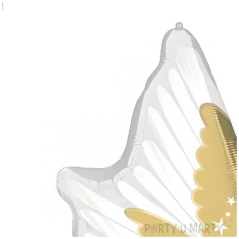 balon foliowy baby shower bocian bialy zloty amscan 18 shp