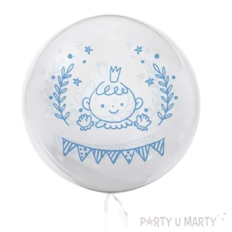 balon foliowy baby shower boy niebiesko bialy tuban 18 orb