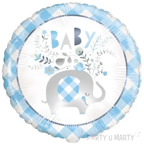 balon foliowy baby shower boy slonik godan 18 rnd