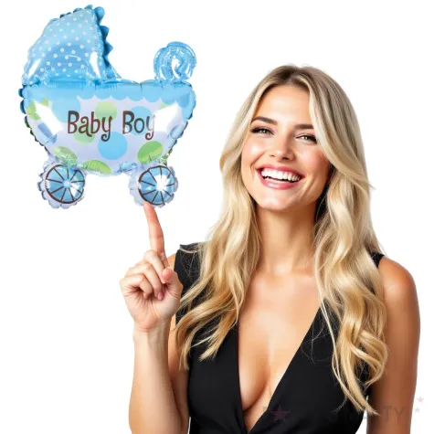 balon foliowy baby shower boy wozek partypal 32 shp