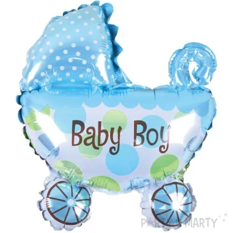balon foliowy baby shower boy wozek partypal 32 shp