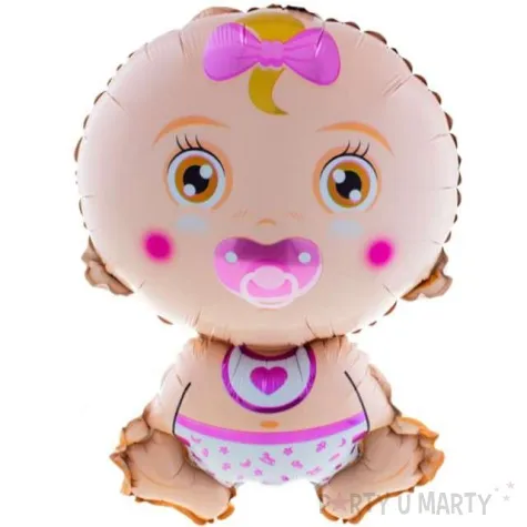 balon foliowy baby shower dziewczynka funny fashion 27 shp